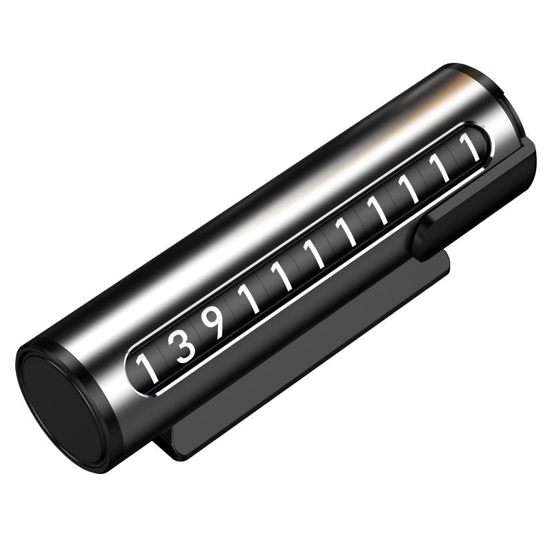 HY100 alloy parking sign, silver cylinder on white