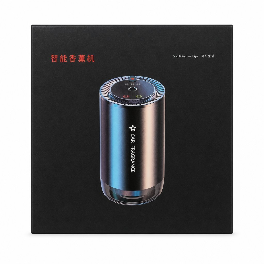JK-577 tri-mode cabin diffuser, printed retail colour box, front panel