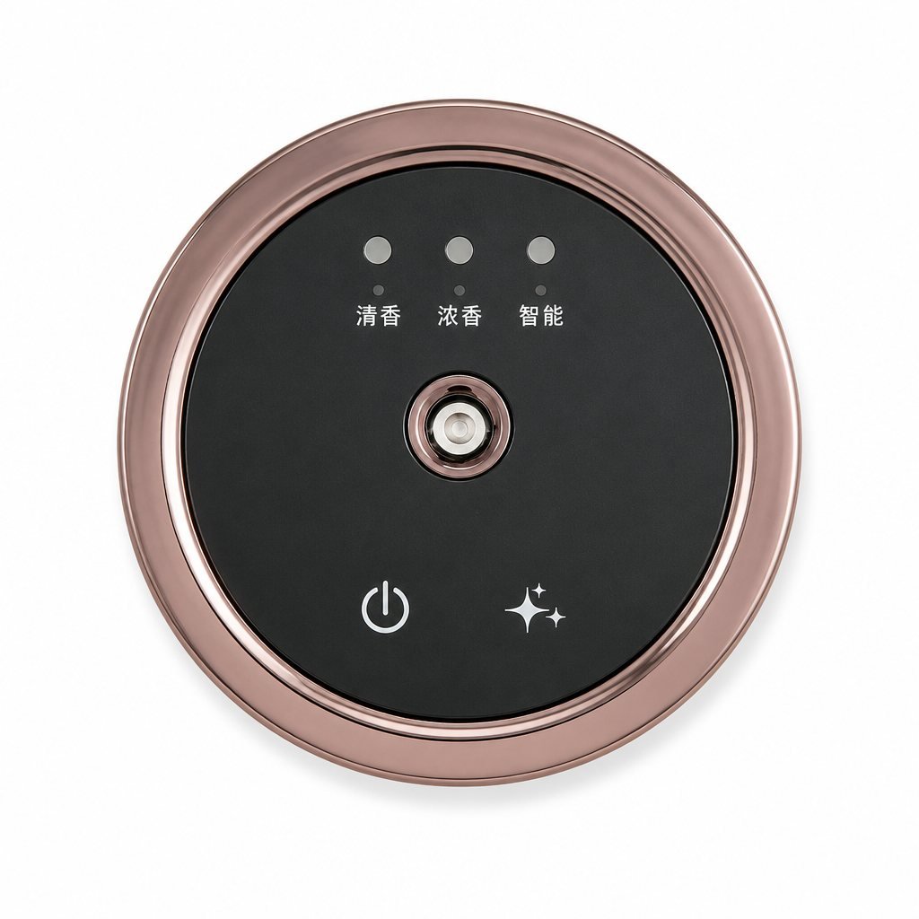 YH560S rose-gold cabin diffuser, top panel with mist outlet and controls